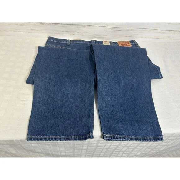 NEW NWT! Levi's 550 Relaxed Men's 44 X 30 Tapered Cotton Denim Jeans Dark Blue - Picture 10 of 12